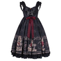[Nightingale and Rose JSK] Original Design Lolita Dress with CLA Print Birdcage Pattern for Autumn and Winter