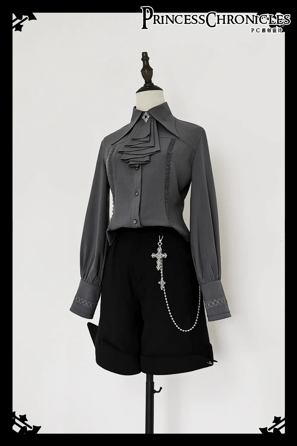 Princess Chronicles Ouji Sleeve Shirt Gothic Tailored Elegant Mutton Leg Top