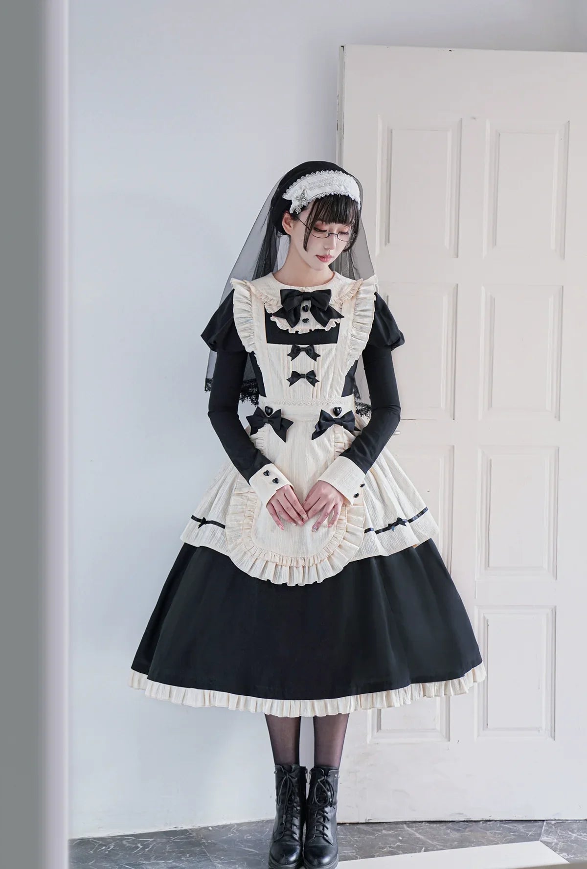 Hawthorn Berry Classic Apron OP Dress Elegant Maid Lolita Dress
