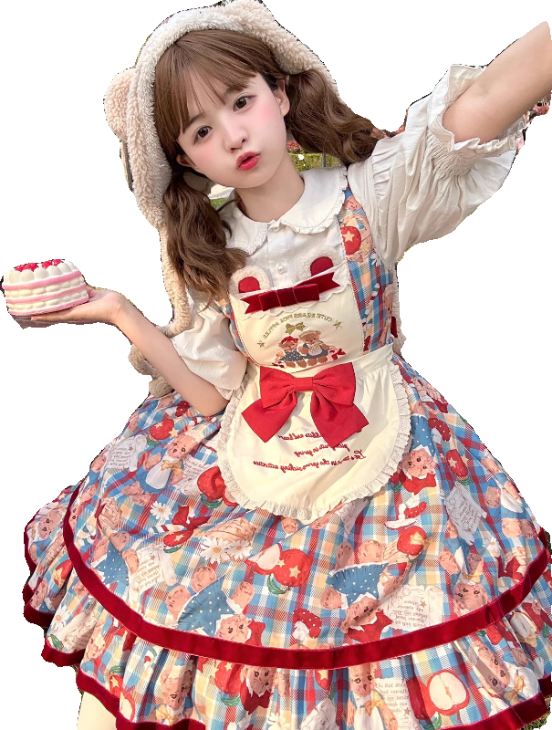 Apple Bear Story JSK – Playful and Charming Lolita Dress