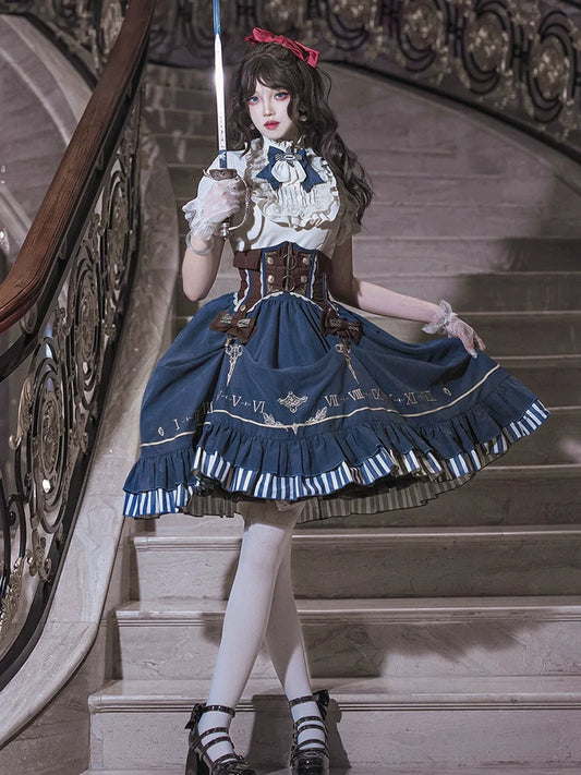 Whispers of Time in a Lolita Skirt: Steampunk Embroidery, Vintage Aesthetic
