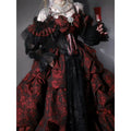Elegant Victorian Inspired Gothic Lolita Ball Gown in Red & Black