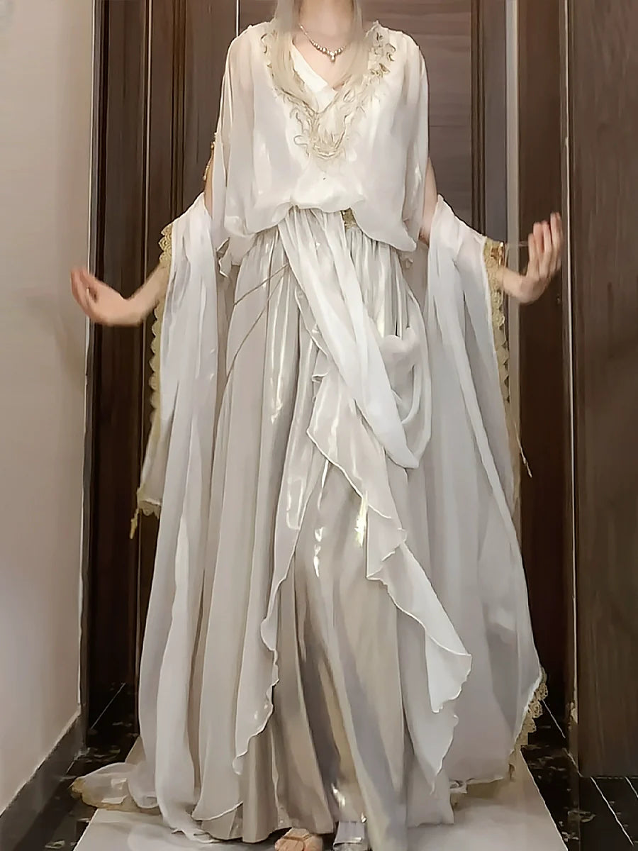 Judgment Angel Original Lolita Design Dress - Greek Goddess Style Ethereal Cape Long Dress
