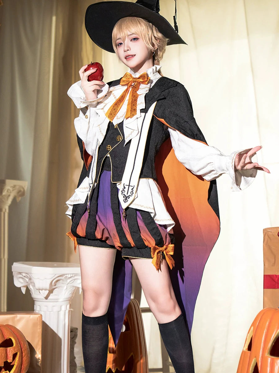 Original Carnival Night Lolita Prince-Style 2D Private Setting Cape + Shorts Performance Daily Set