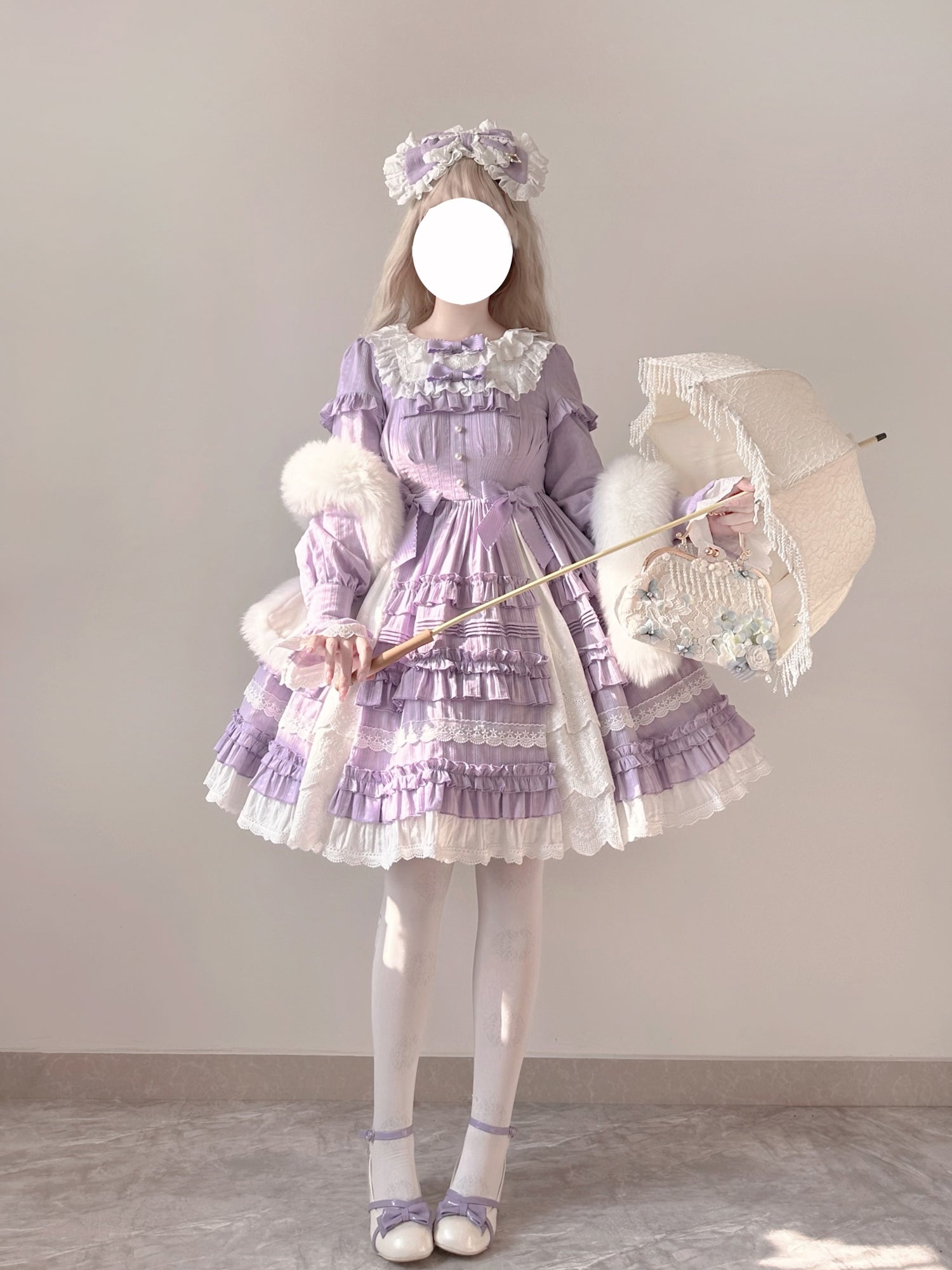 Elegant Doll-like Lolita OP - Retro Charm and Multifunctional Details