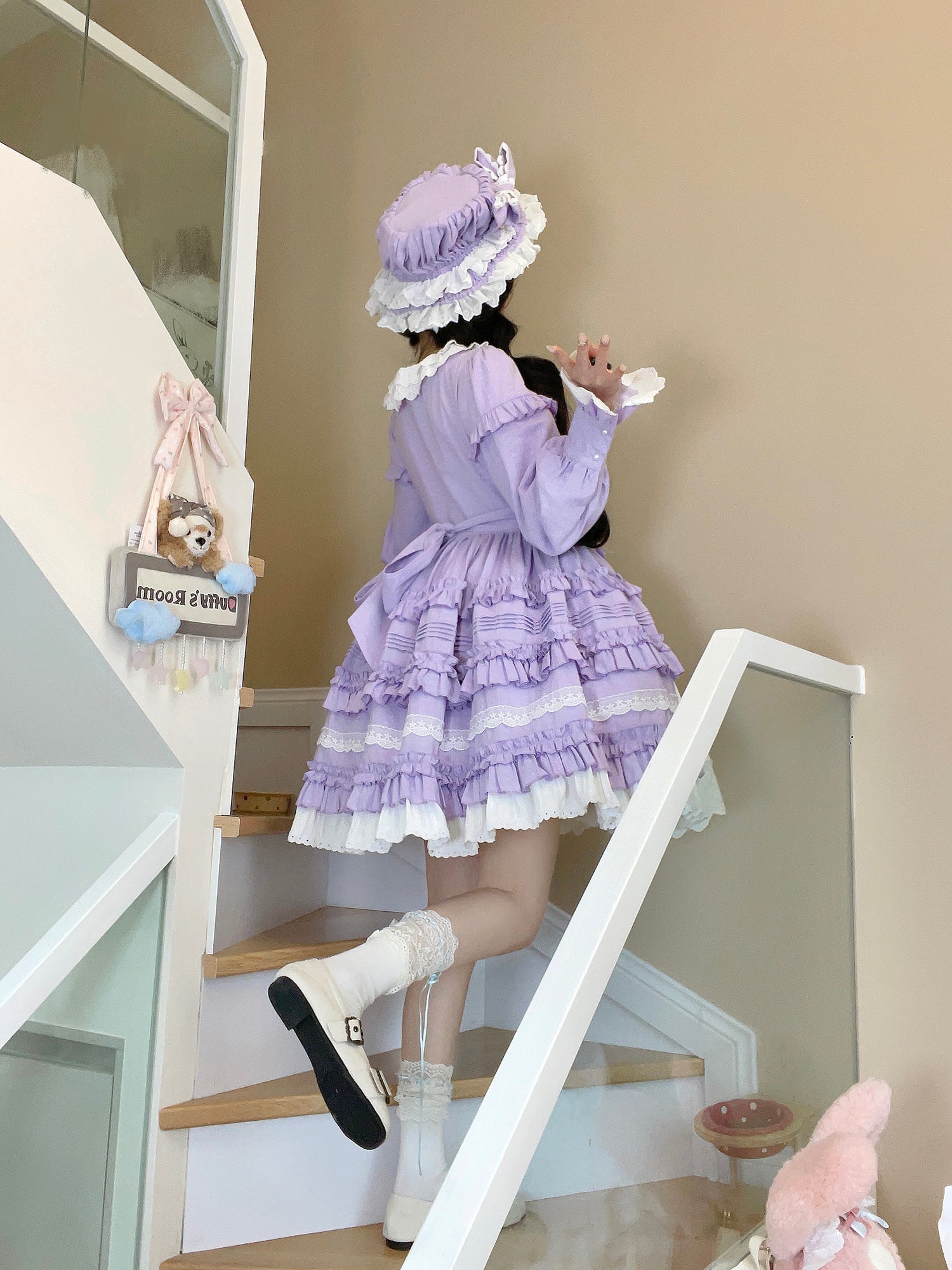 Elegant Doll-like Lolita OP - Retro Charm and Multifunctional Details