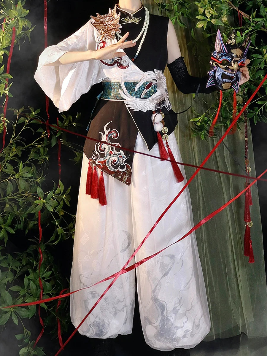 Original Chinese Style Hanfu-Inspired Ethnic Wear - Top & Pants Set