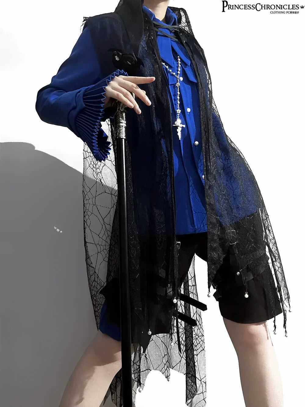 Pointed Collar Ouji Long Sleeve Lolita Little Prince Klein Blue Shirt