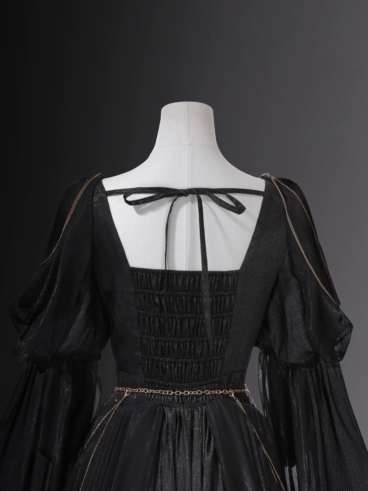 Dark fairy maxi dress: A perfect blend of lace and tassels