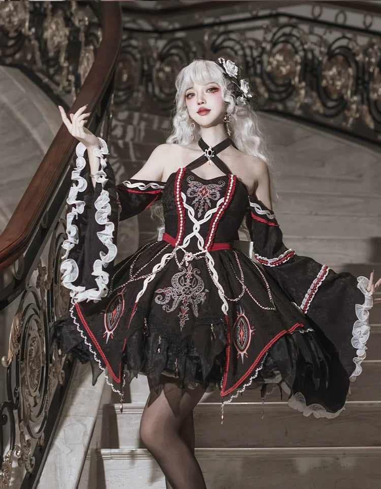 Lolita Phantom Devourer FS Full Set - Cthulhu Dark Gothic Jumper Skirt