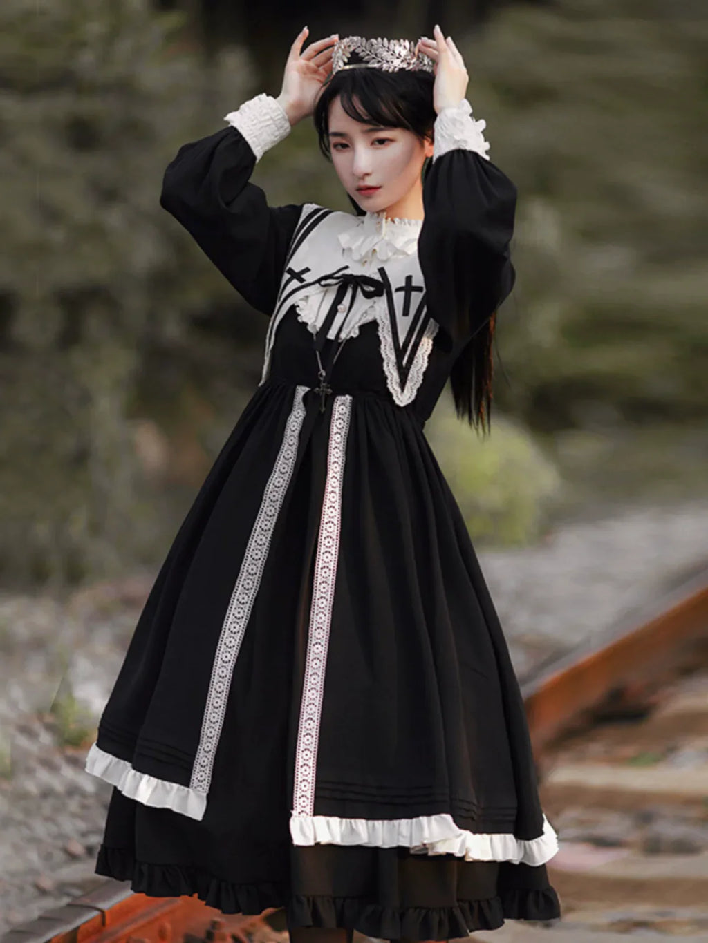 Ouji Large Hem CLA Series Nun Style OP Lolita Dress