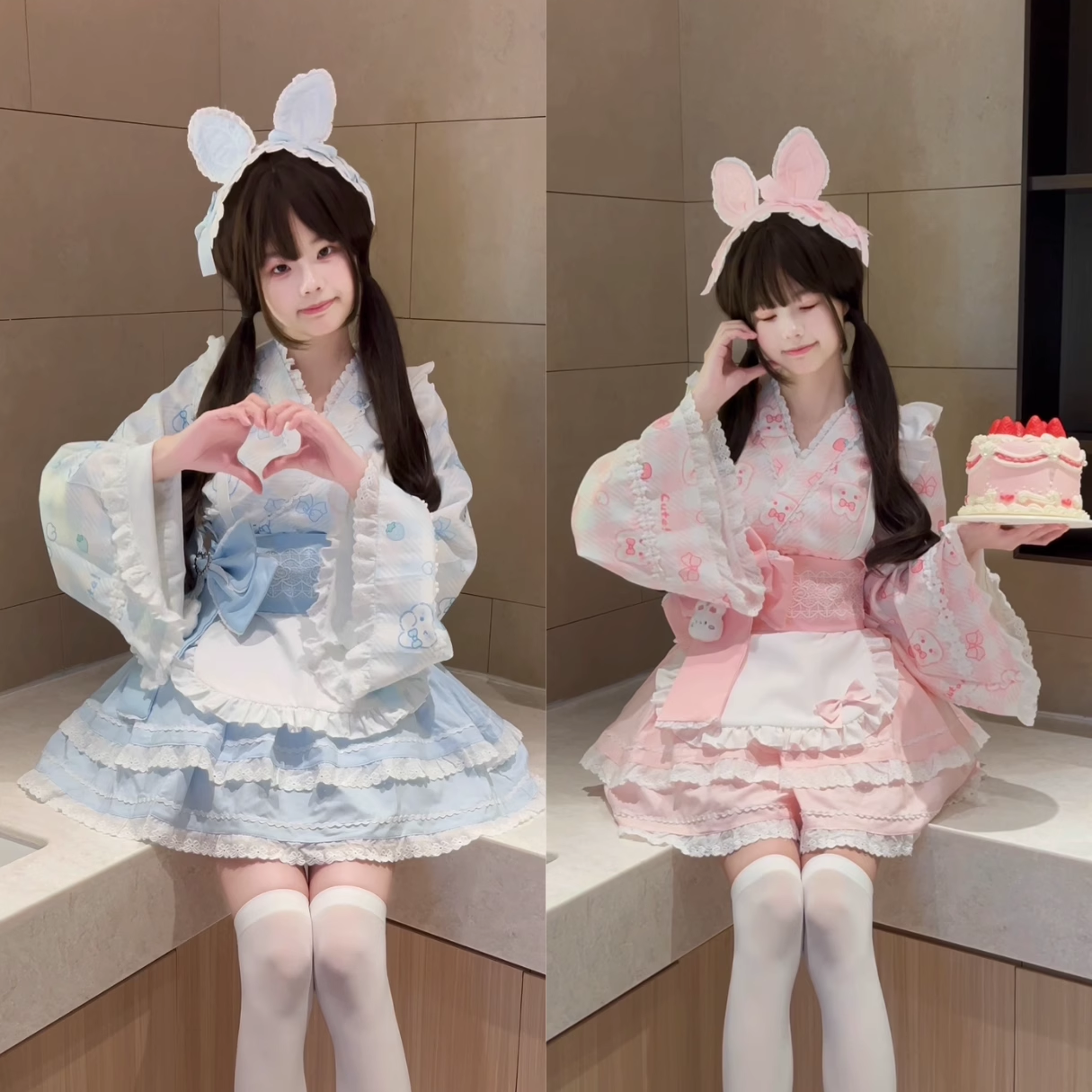 Colorful Fairy Tale Lolita Dress with Embroidery Details and Ruffled Skirt