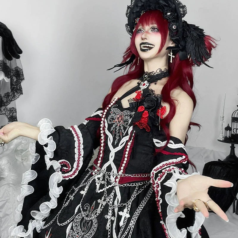 Lolita Phantom Devourer FS Full Set - Cthulhu Dark Gothic Jumper Skirt