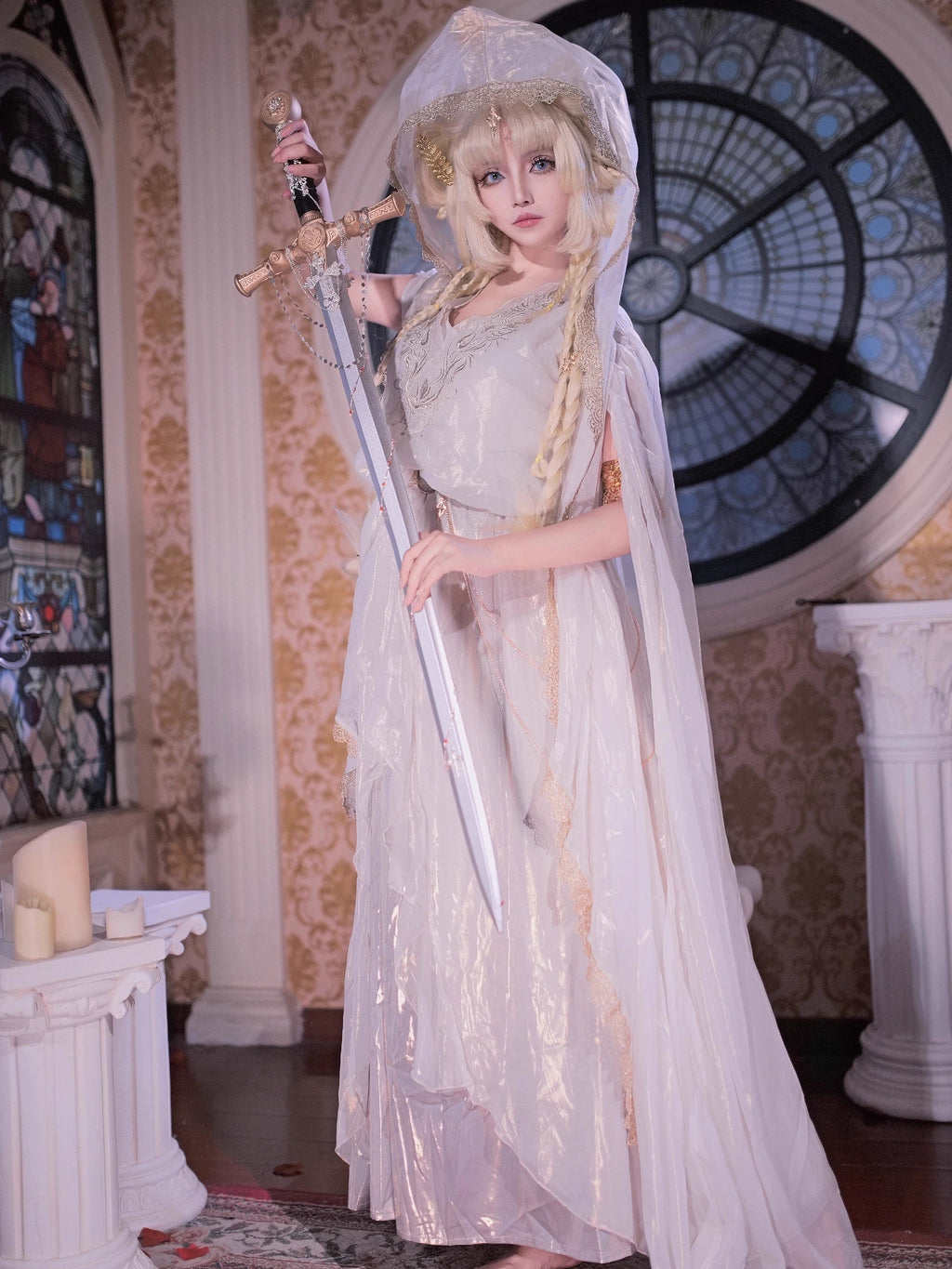 Judgment Angel Original Lolita Design Dress - Greek Goddess Style Ethereal Cape Long Dress