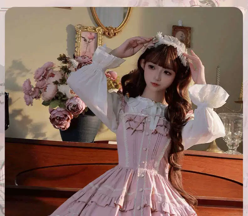 [Mo Li] Elegant and Sweet Lolita Daily Embroidered JSK Dress
