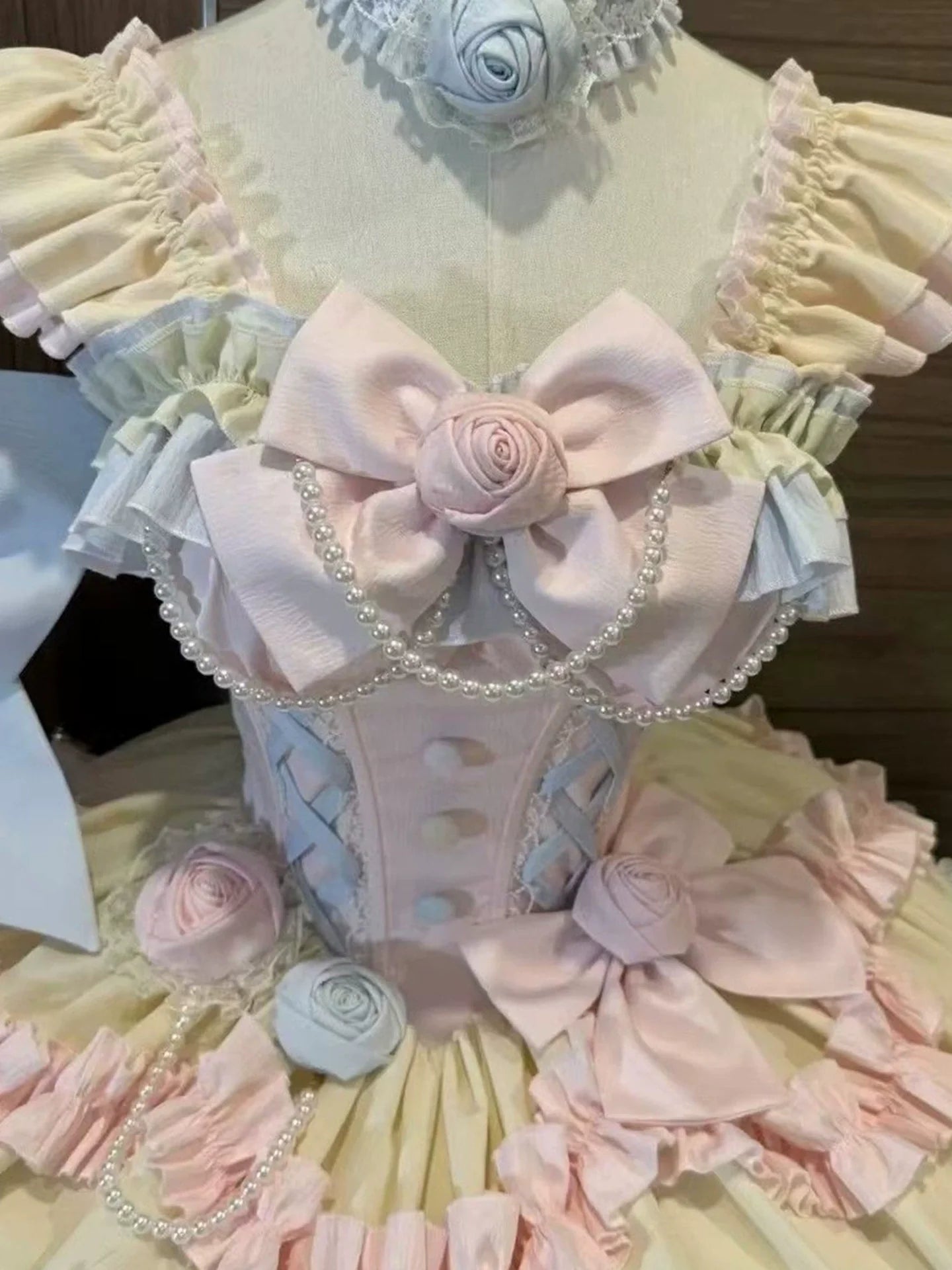 Elegant Lolita Style! Light Purple Princess Dress with Pearl Embellishments, Big Skirt Flare – Birthday Party Dress