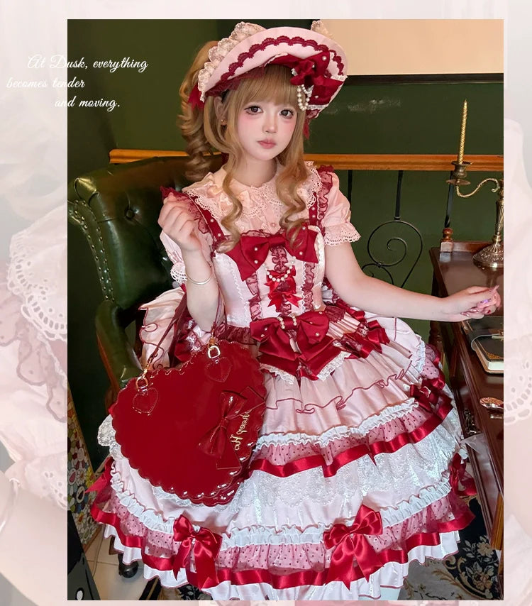 Raspberry Ribbon Vintage JSK - Original Lolita Dress