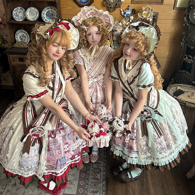 Pastel Paradise: Adorable Character Lolita OP - Multiple Colors Available