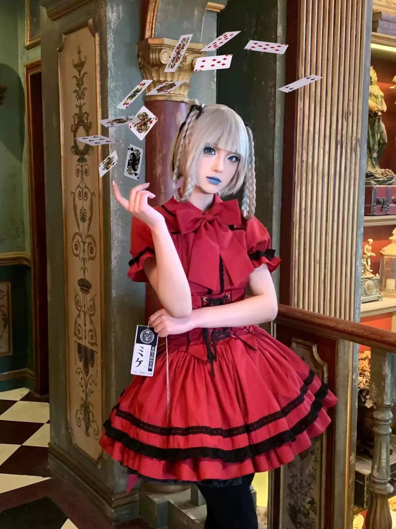 Regal Doll Lolita Set - Vintage-Inspired Cape and Corset Dress Ensemble