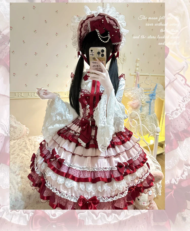 Raspberry Ribbon Vintage JSK - Original Lolita Dress
