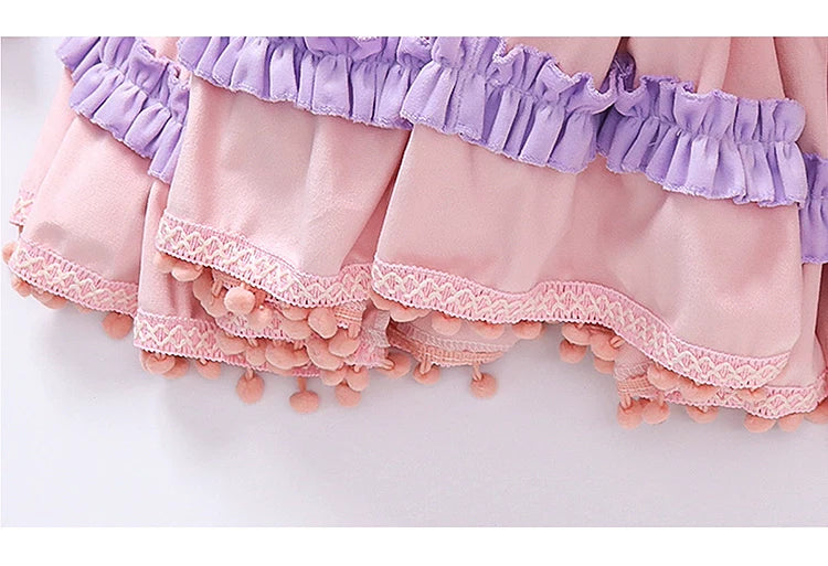 LinaBell Lolita Princess Dress for Girls 2025 New Summer Dress Children's Birthday Dress