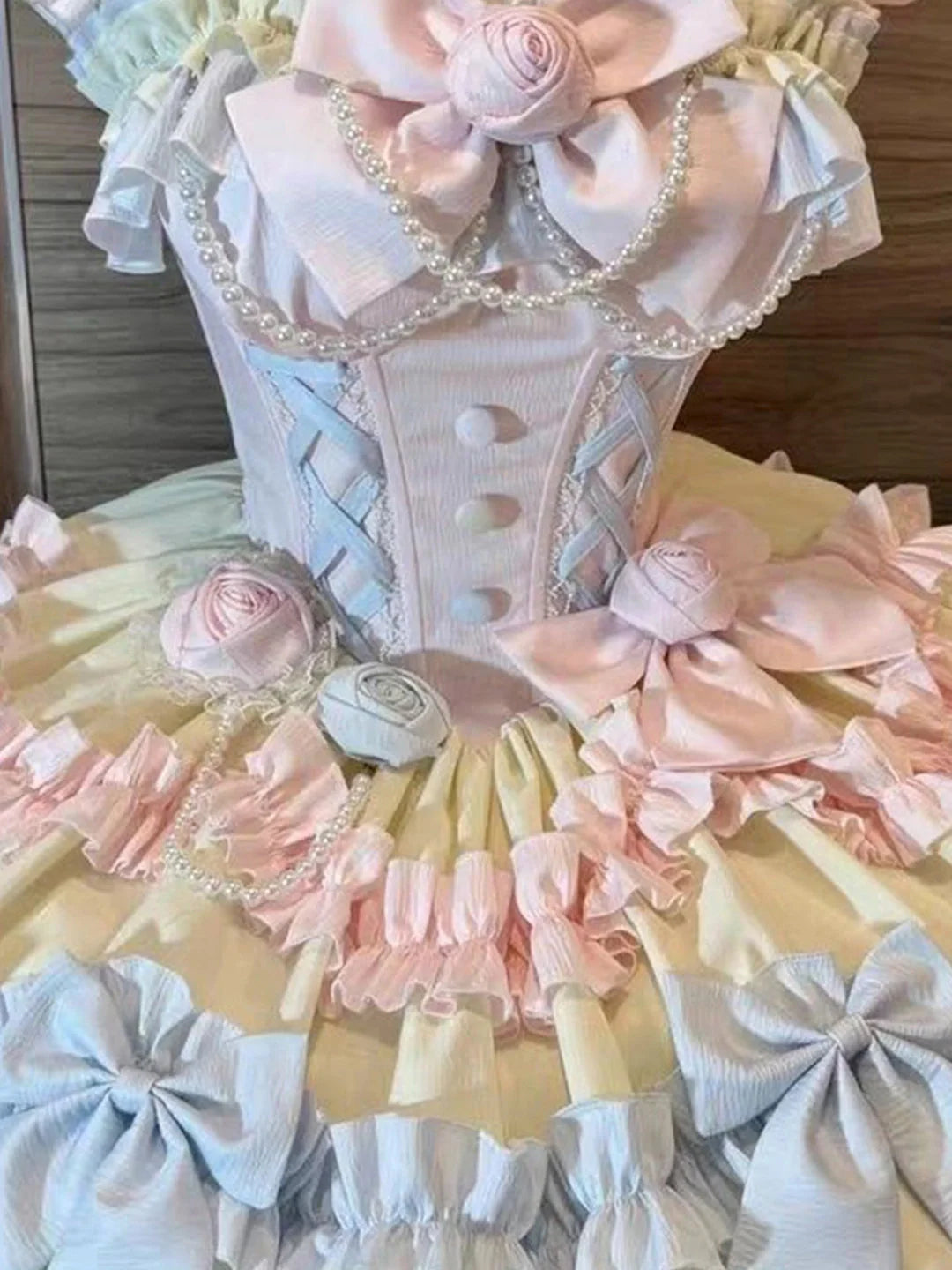 Elegant Lolita Style! Light Purple Princess Dress with Pearl Embellishments, Big Skirt Flare – Birthday Party Dress