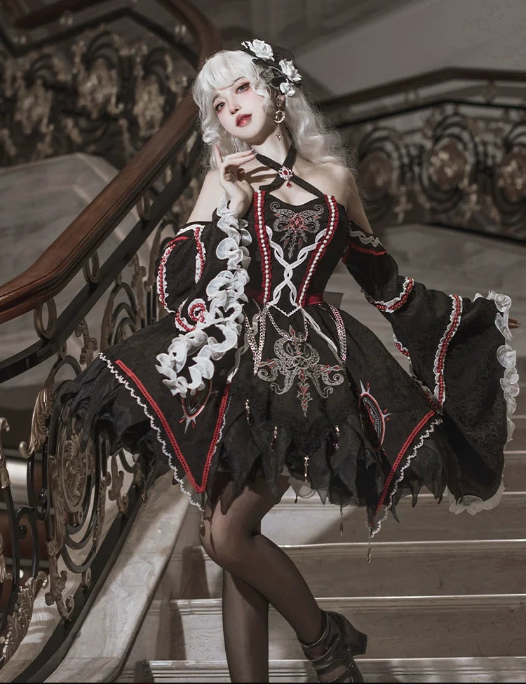 Lolita Phantom Devourer FS Full Set - Cthulhu Dark Gothic Jumper Skirt