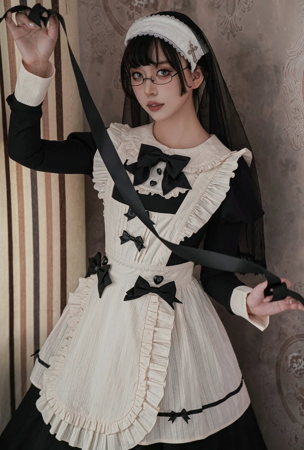 Hawthorn Berry Classic Apron OP Dress Elegant Maid Lolita Dress