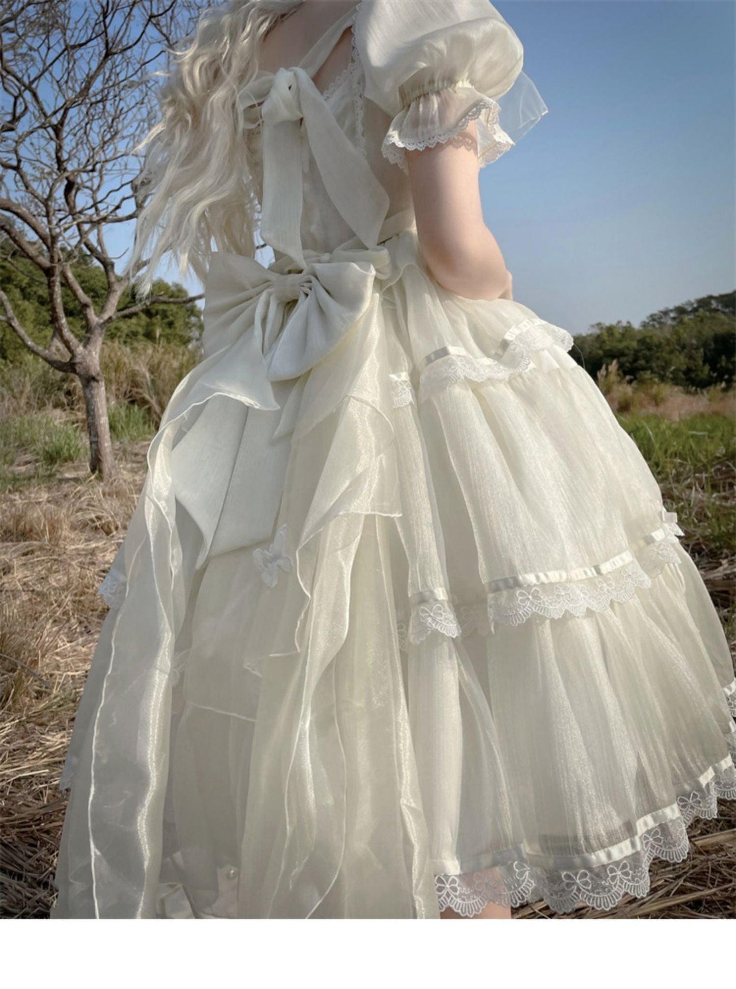 Summer Short-Sleeve Wedding OP Dress Plus Size Slimming Lolita Dress Elegant Gothic Lolita Dress