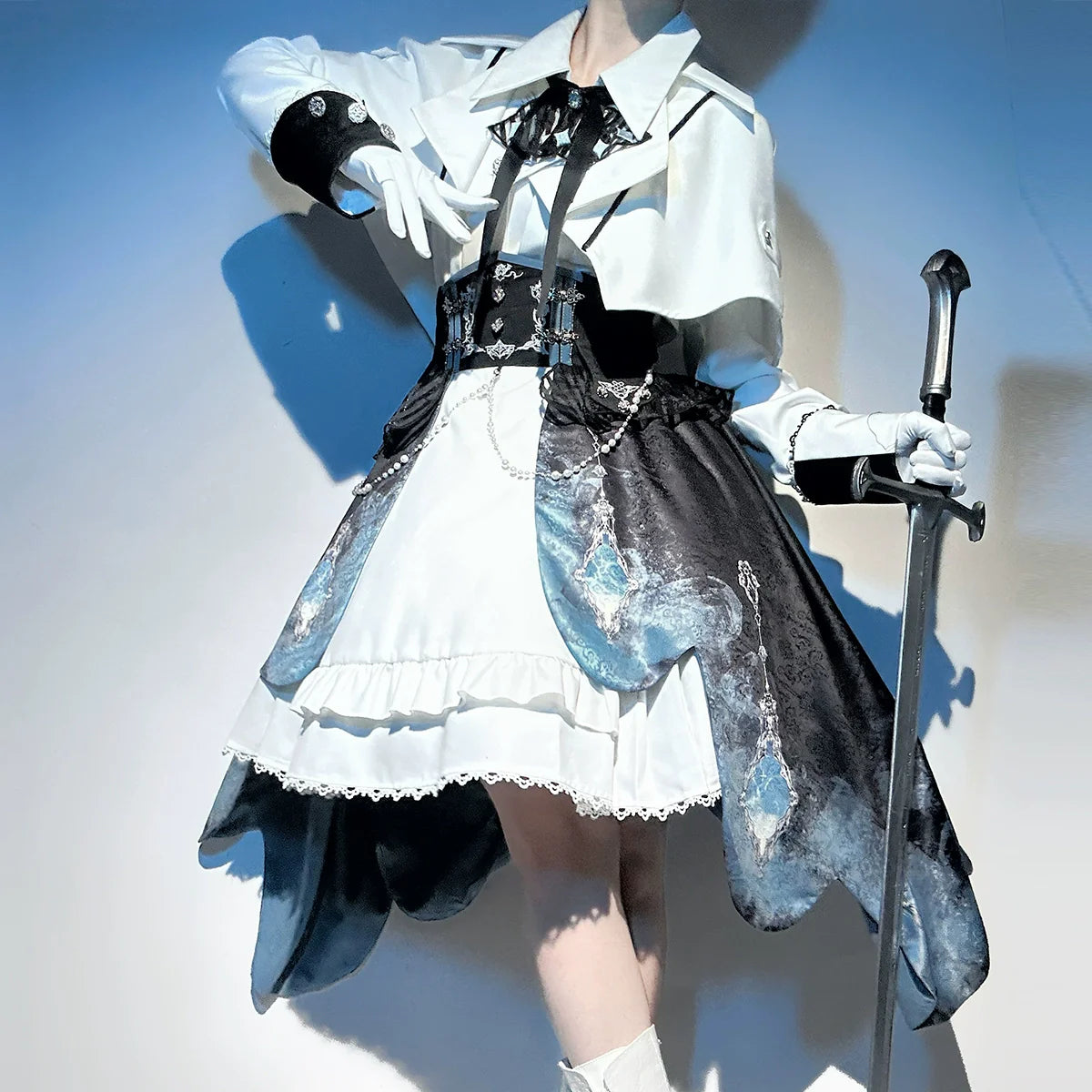 Indigo Lord Lolita — British Academy Style Lolita Dress | Military Lolita & Knight-style Skirt Set