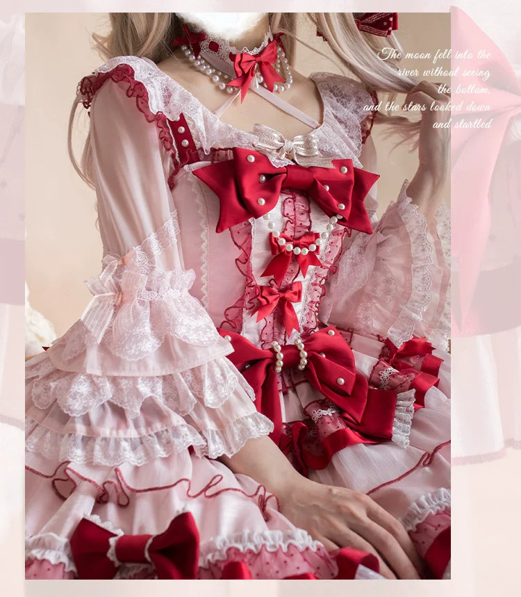 Raspberry Ribbon Vintage JSK - Original Lolita Dress