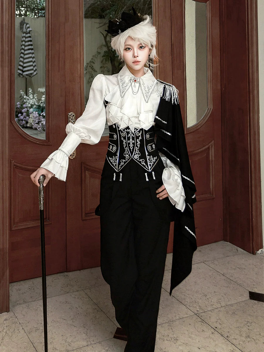 Lolita Prince-style Genderless Outfit | Cool and Stylish 2D Fantasy-Style Custom Shirt Suit
