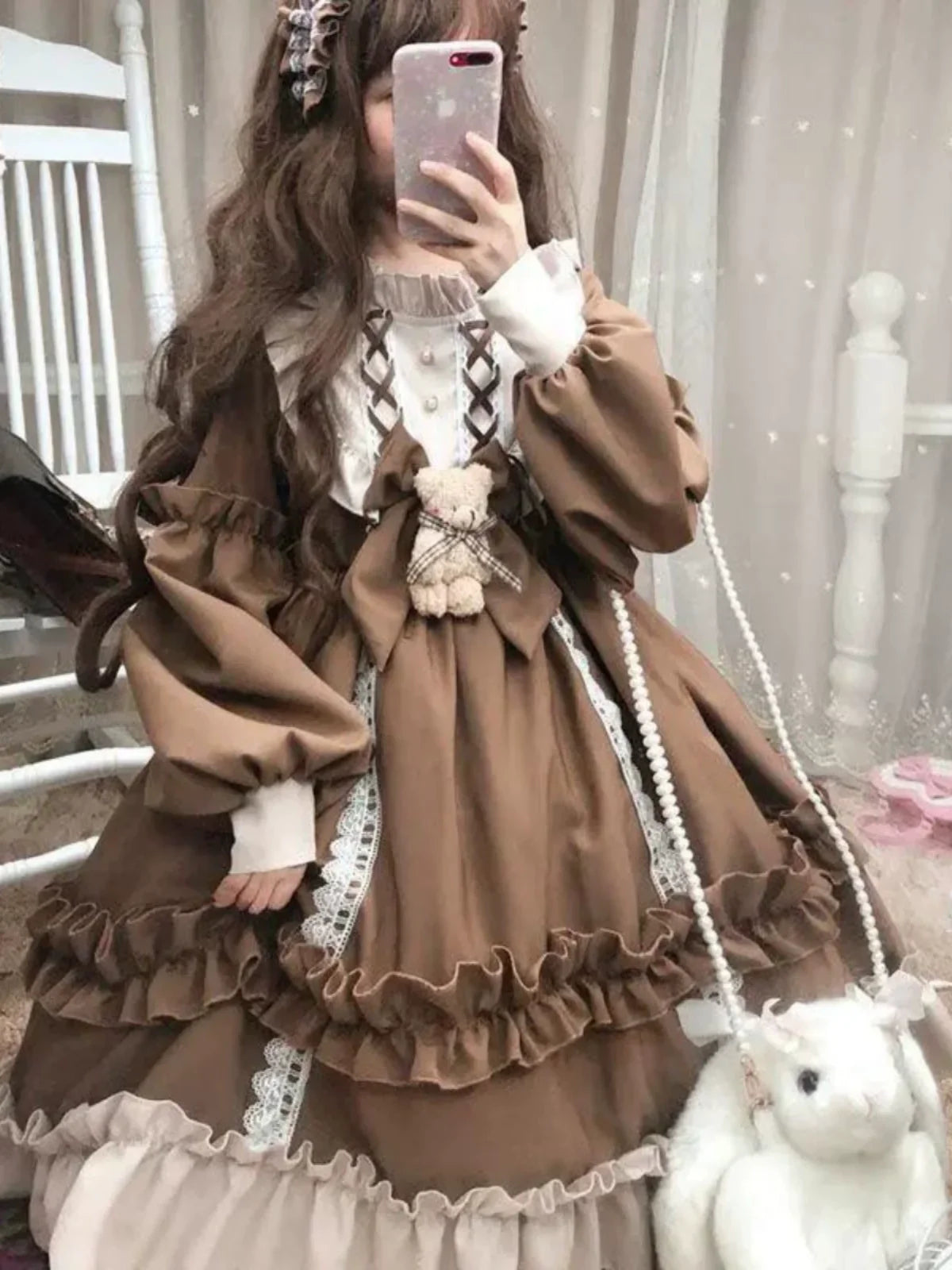 L-5XL Plus Size Fairy Tale Lolita Princess Dress - Loose Fit and Slimming, Fits up to 300 lbs
