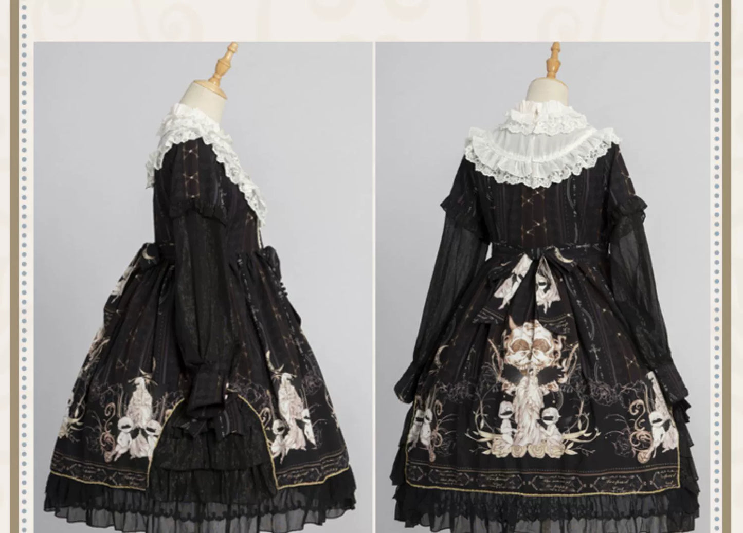 Original Lolita "Reunion with the World" OP Long-Sleeve Elegant Daily Dress