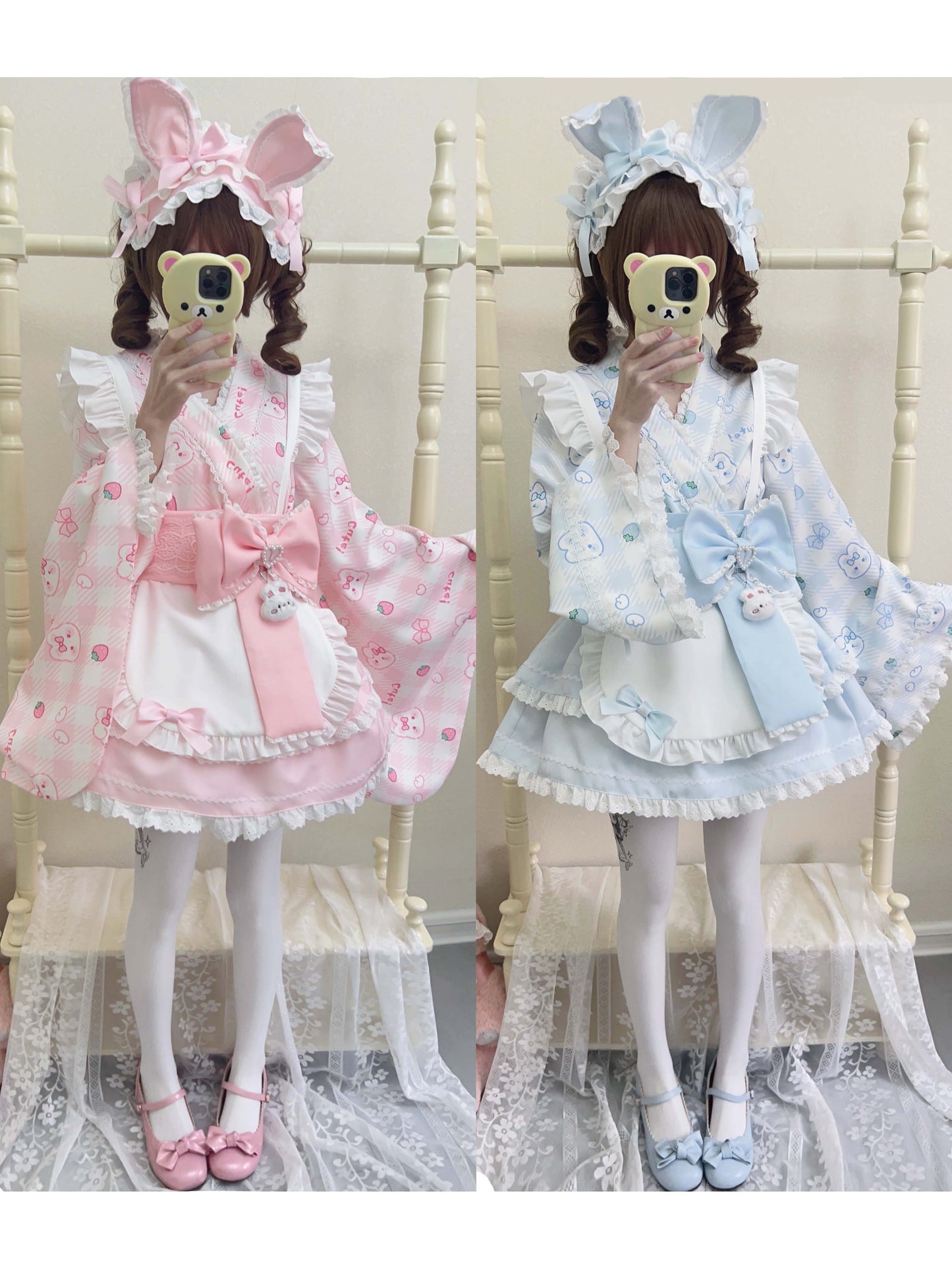 Colorful Fairy Tale Lolita Dress with Embroidery Details and Ruffled Skirt