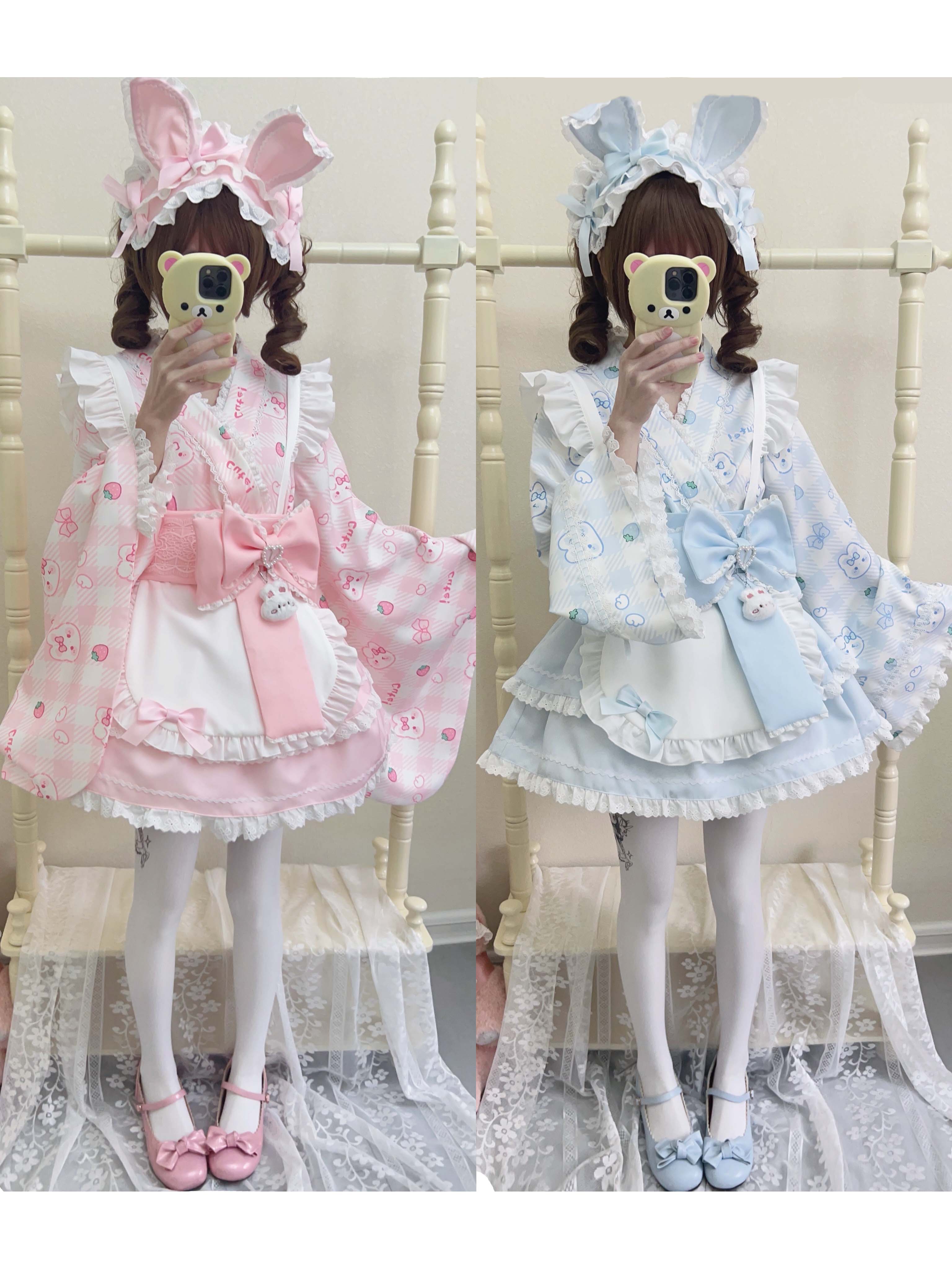 Colorful Fairy Tale Lolita Dress with Embroidery Details and Ruffled Skirt