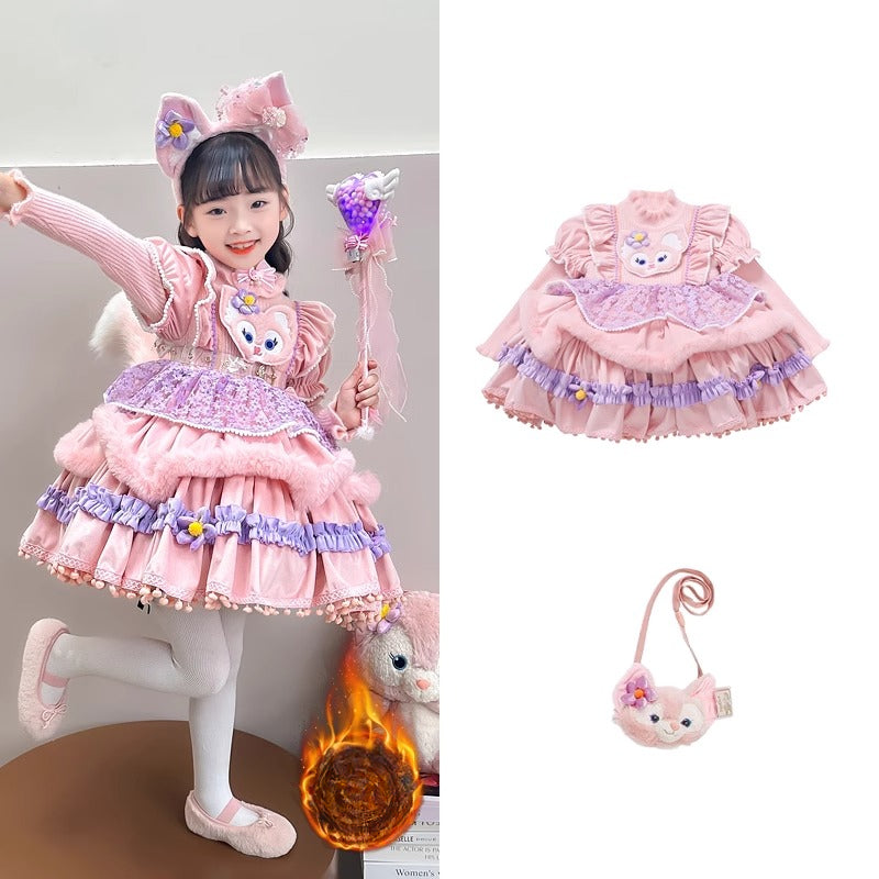 LinaBell Lolita Princess Dress for Girls 2025 New Summer Dress Children's Birthday Dress