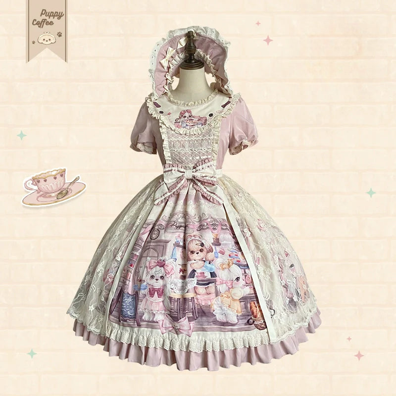 Pastel Paradise: Adorable Character Lolita OP - Multiple Colors Available