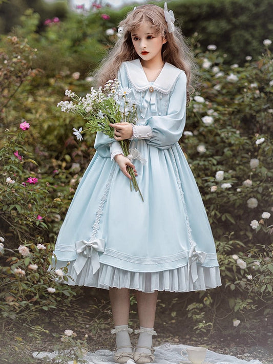 Elegant Romantic Lace Lolita OP with Grand Overskirt