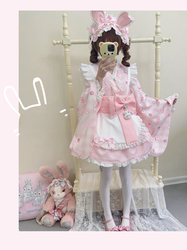 Colorful Fairy Tale Lolita Dress with Embroidery Details and Ruffled Skirt
