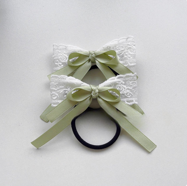 Cute Twin Ponytail Hair Accessory Butterfly Bow Streamer Hair Clips Lolita Sweet Girl Hair Ties