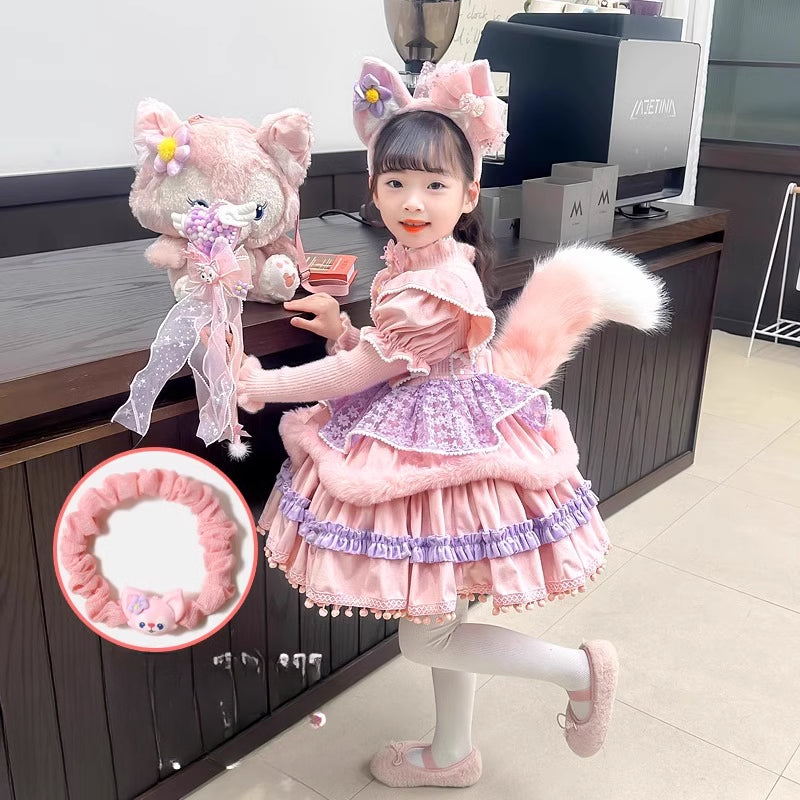 LinaBell Lolita Princess Dress for Girls 2025 New Summer Dress Children's Birthday Dress