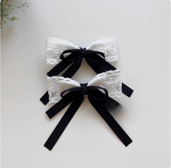 Cute Twin Ponytail Hair Accessory Butterfly Bow Streamer Hair Clips Lolita Sweet Girl Hair Ties