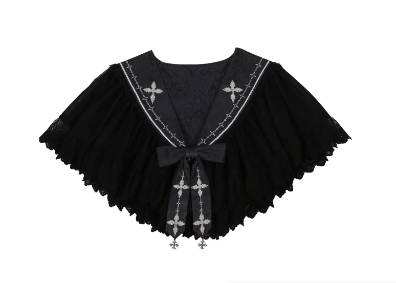 Original Silent Gothic Cathedral Daily Gothic Retro Dark Cla Lolita with Cape