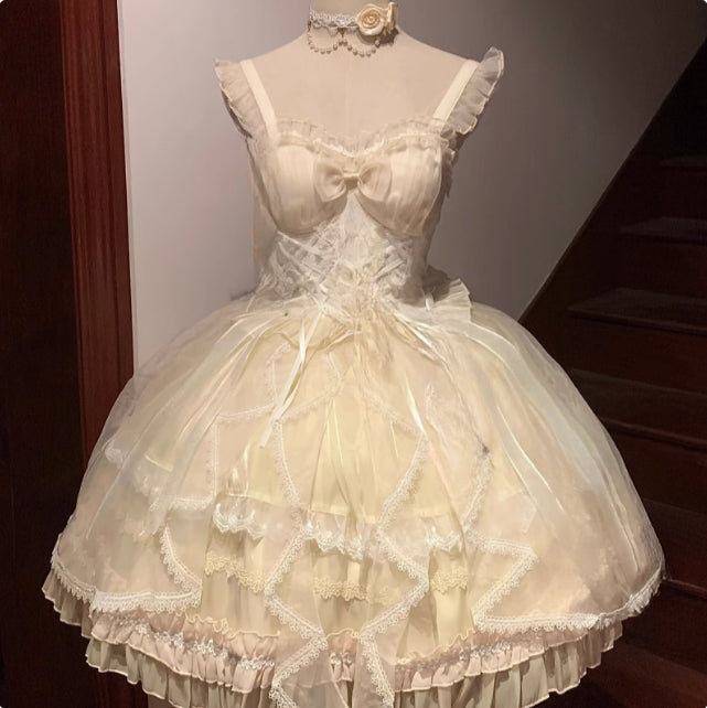 [Muti-Colors-Available] Pre-Order Full payment Glassy Fantasy Bubble sleeve Lolita Dress Full Payment