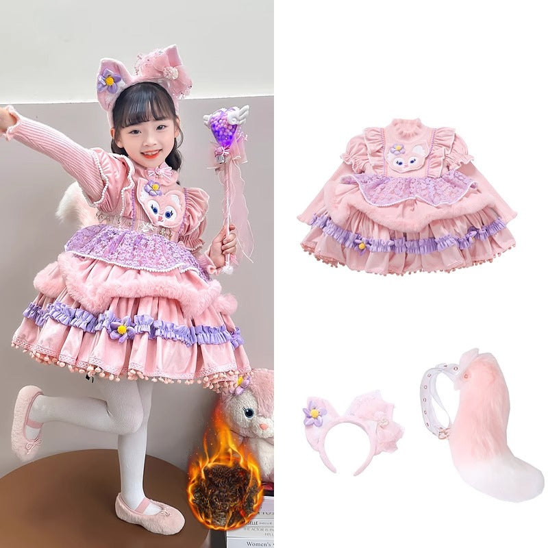 LinaBell Lolita Princess Dress for Girls 2025 New Summer Dress Children's Birthday Dress